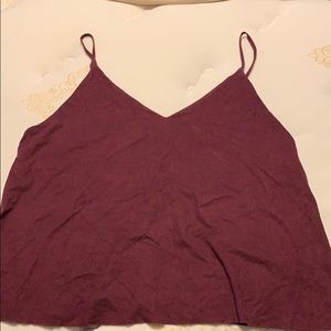Suede maroon tank top forever21